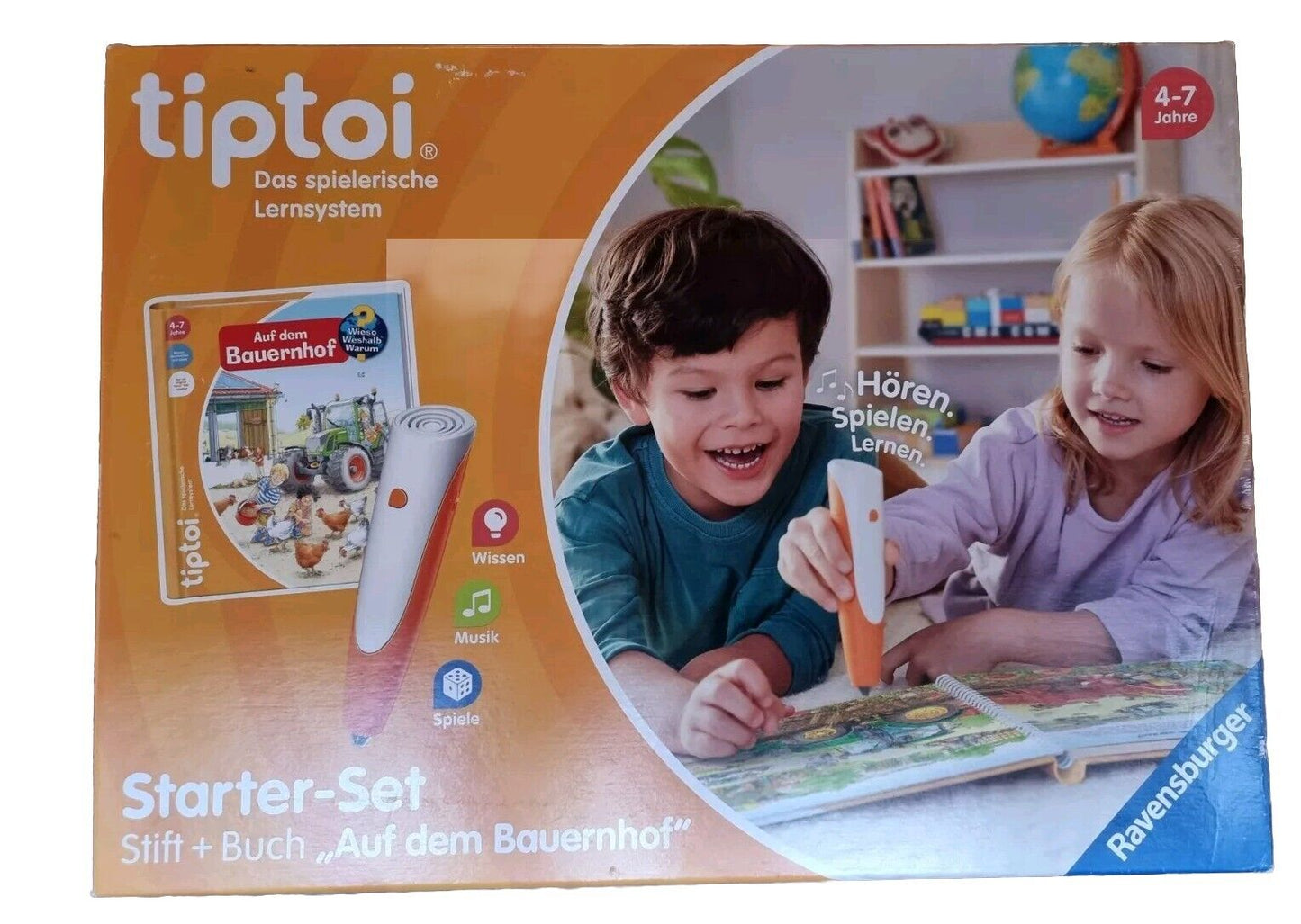 Ravensburger tiptoi Starter-Set: Stift und Bauernhof-Buch + interaktive Globus